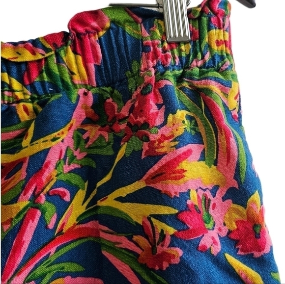 J.Crew floral linen blend multicolor stretch waist skirt size14 - Picture 5 of 12